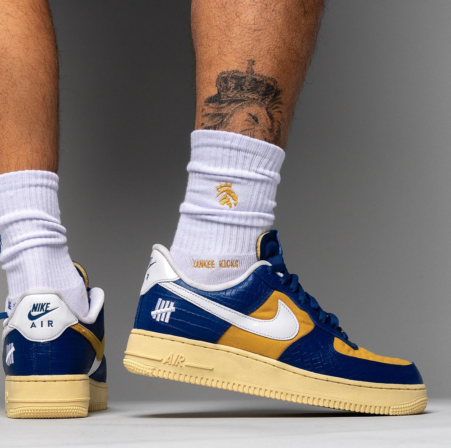 Nike Air Force 1 Low SP Undefeated 5 On It Blue Yellow Croc