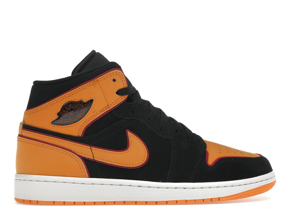 Jordan 1 Mid Fat Tongue Black Orange