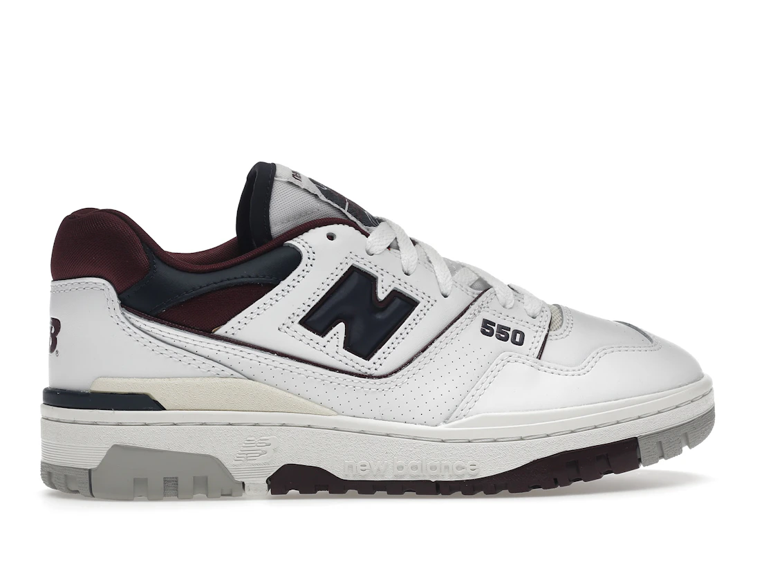 New Balance 550 White Navy NB Burgundy