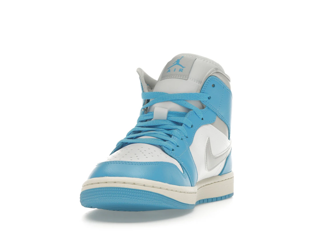 Jordan 1 Mid Dark Powder Blue White Sail Neutral Grey (W)