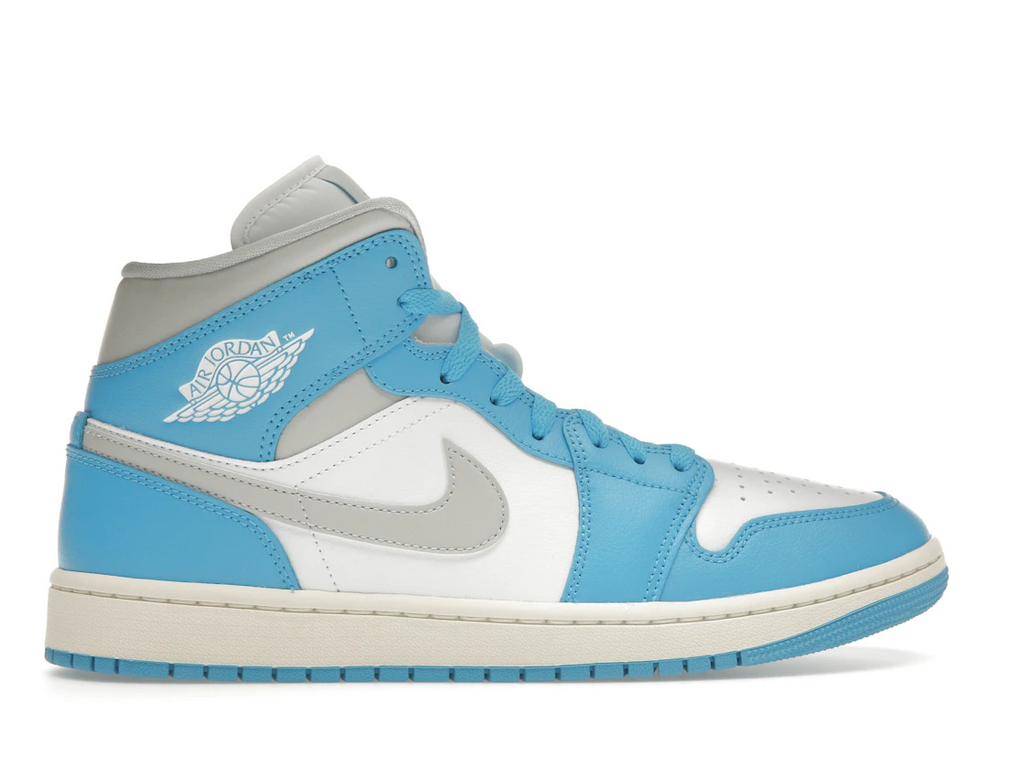 Jordan 1 Mid Dark Powder Blue White Sail Neutral Grey (W)