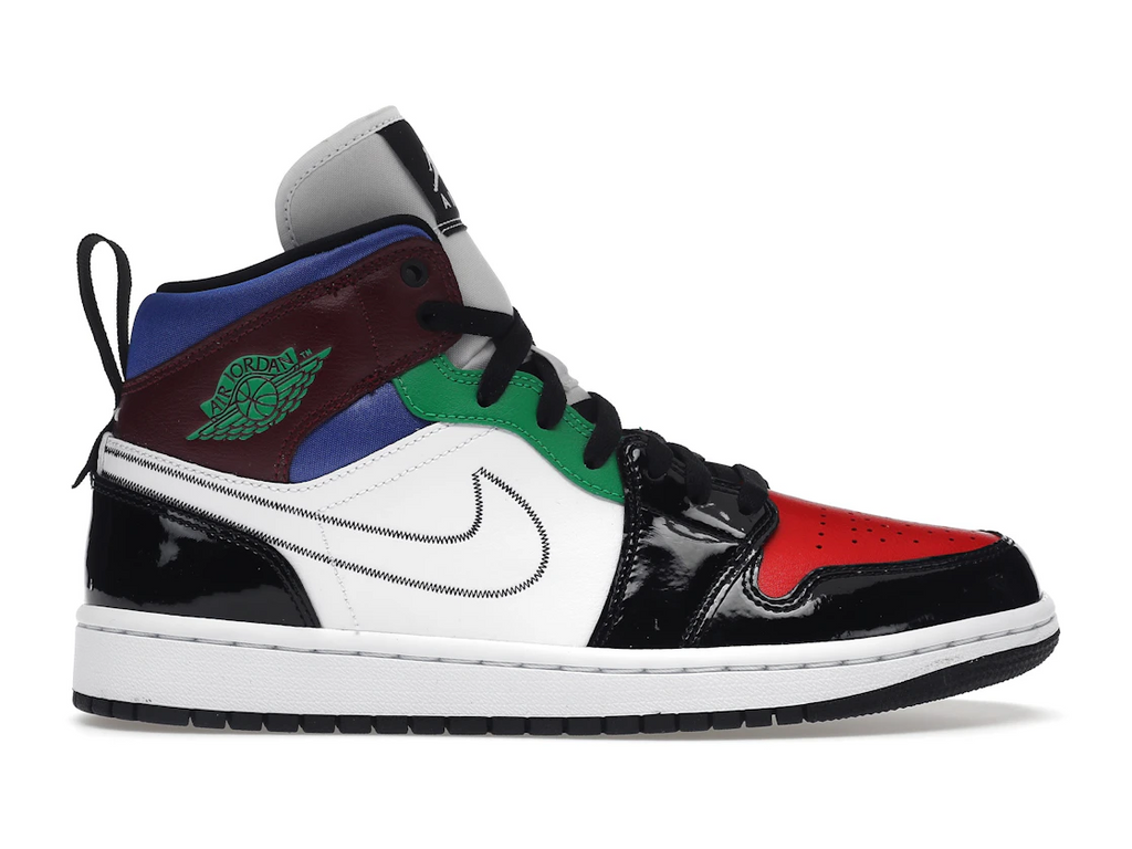 Jordan 1 Mid SE Black White Multi-Color (W)