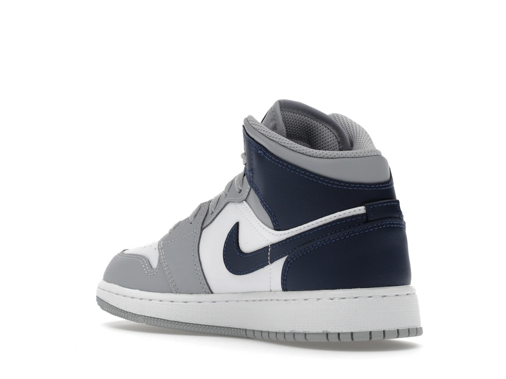Jordan 1 Mid Wolf Grey Midnight Navy (GS)