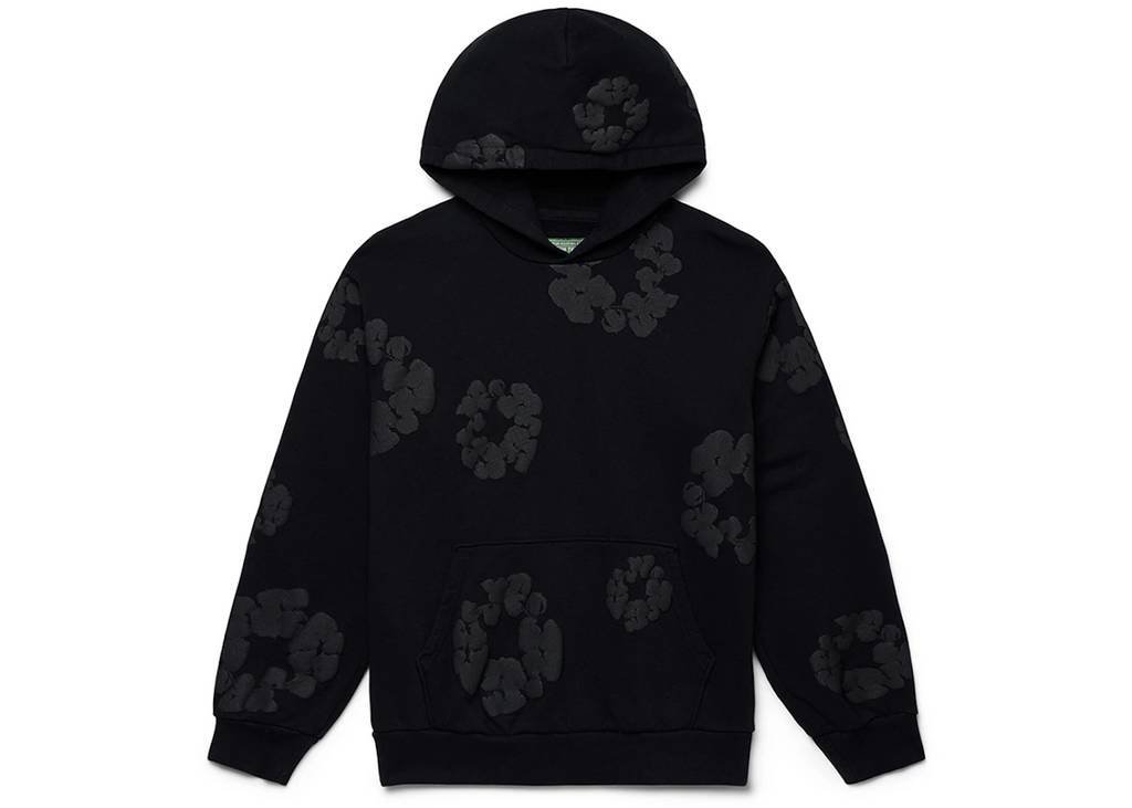 Denim Tears Cotton Wreath Hoodie Black Monochrome