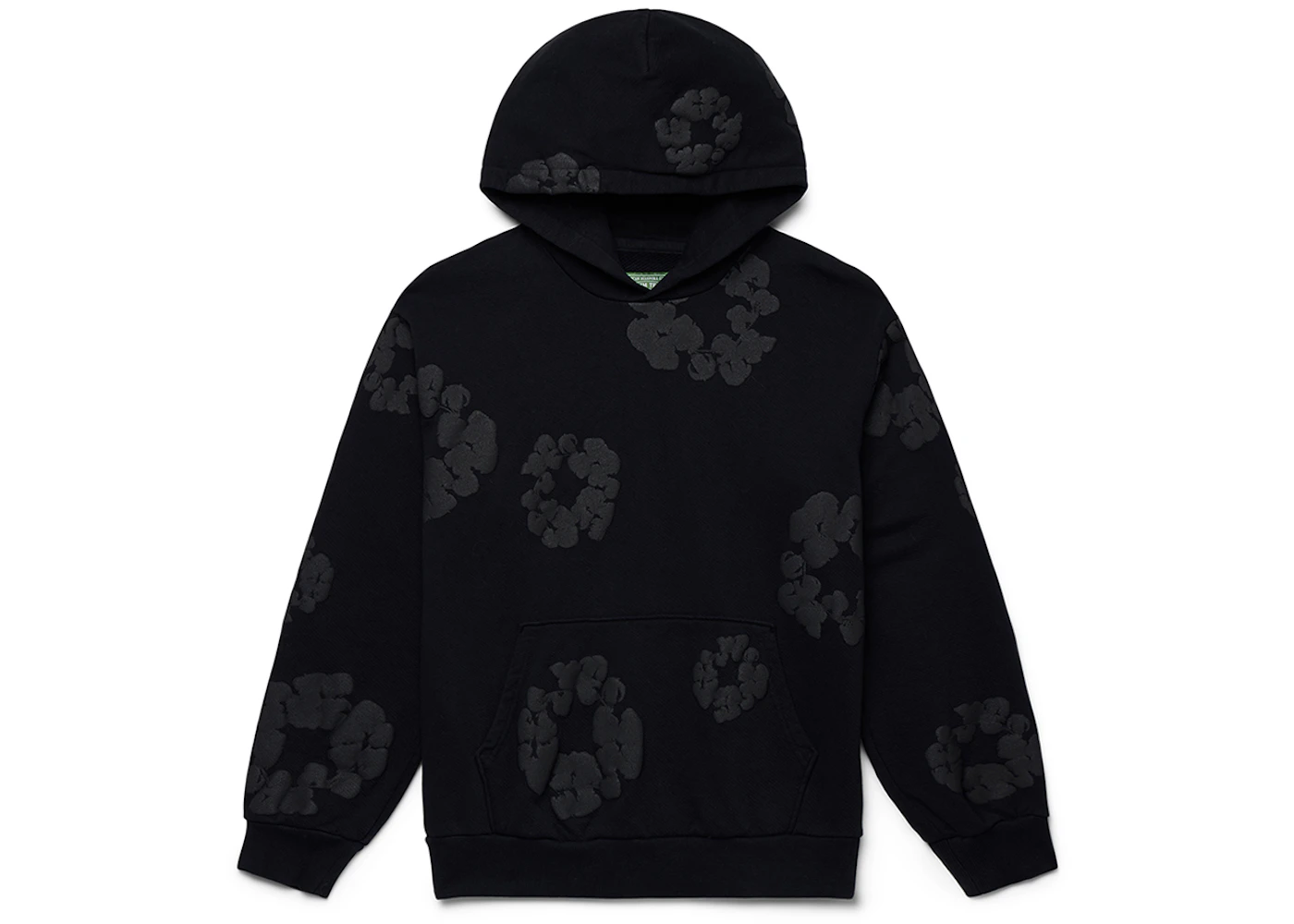 Denim Tears Cotton Wreath Hoodie Black Monochrome