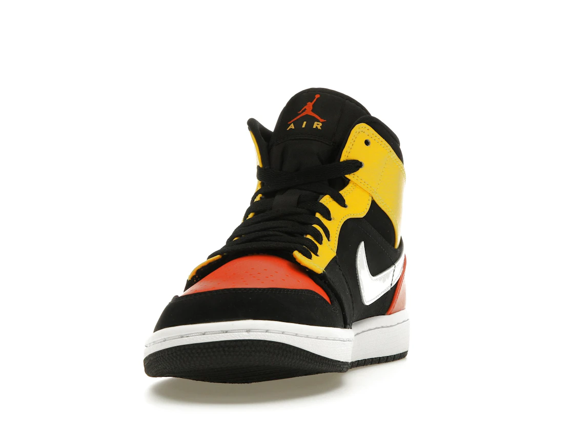 Jordan 1 Mid Black Amarillo Orange