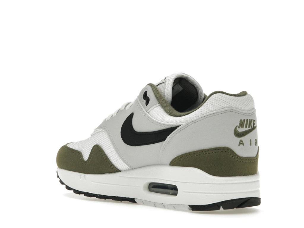 Nike Air Max 1 White Black Medium Olive