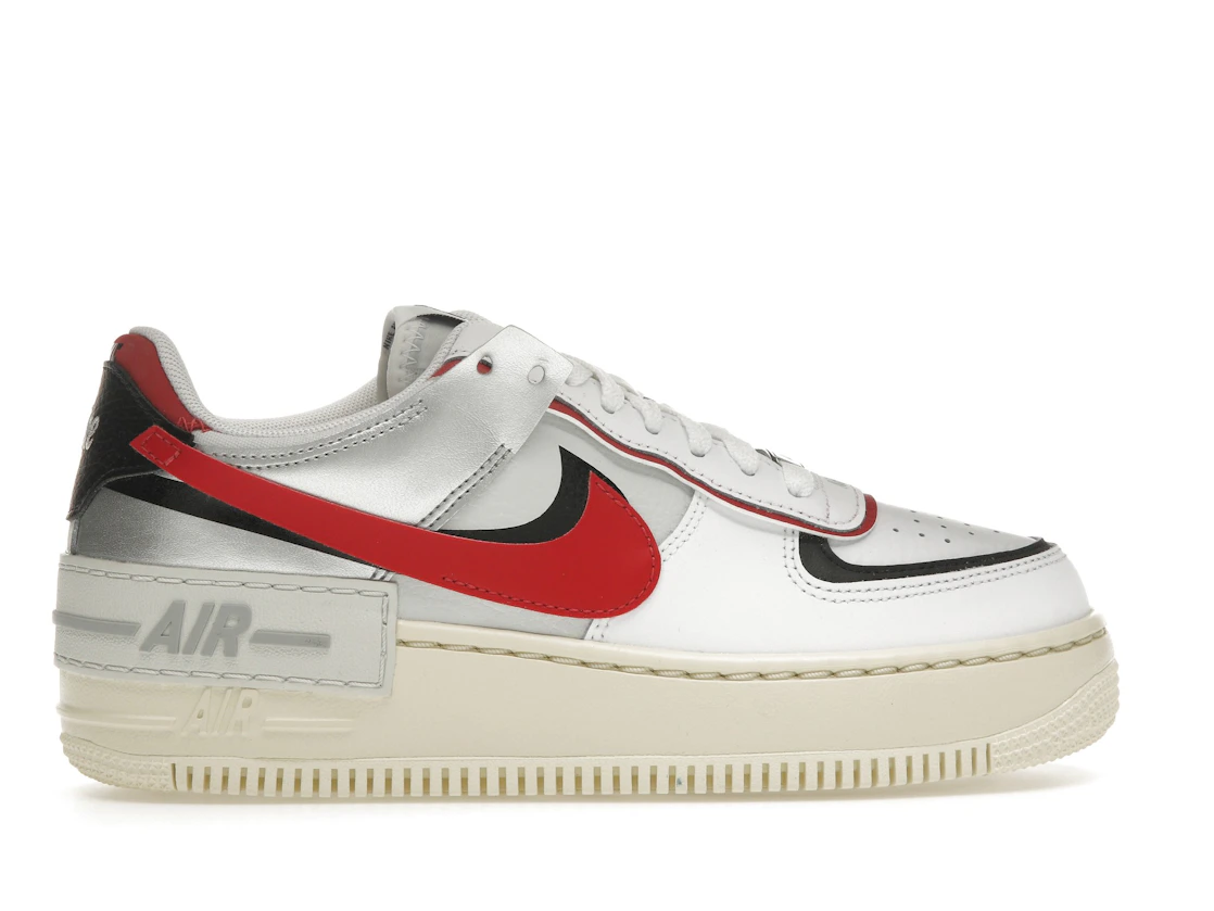 Nike Air Force 1 Low Shadow White Silver Gym Red (W)