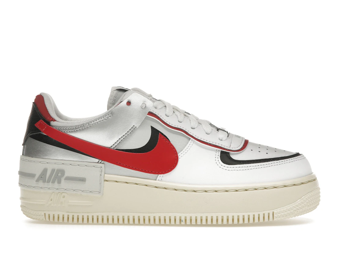 Nike Air Force 1 Low Shadow White Silver Gym Red (W)