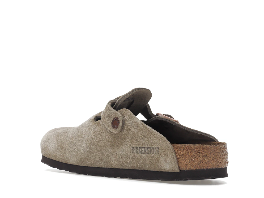 Birkenstock Boston Soft Footbed Suede Taupe