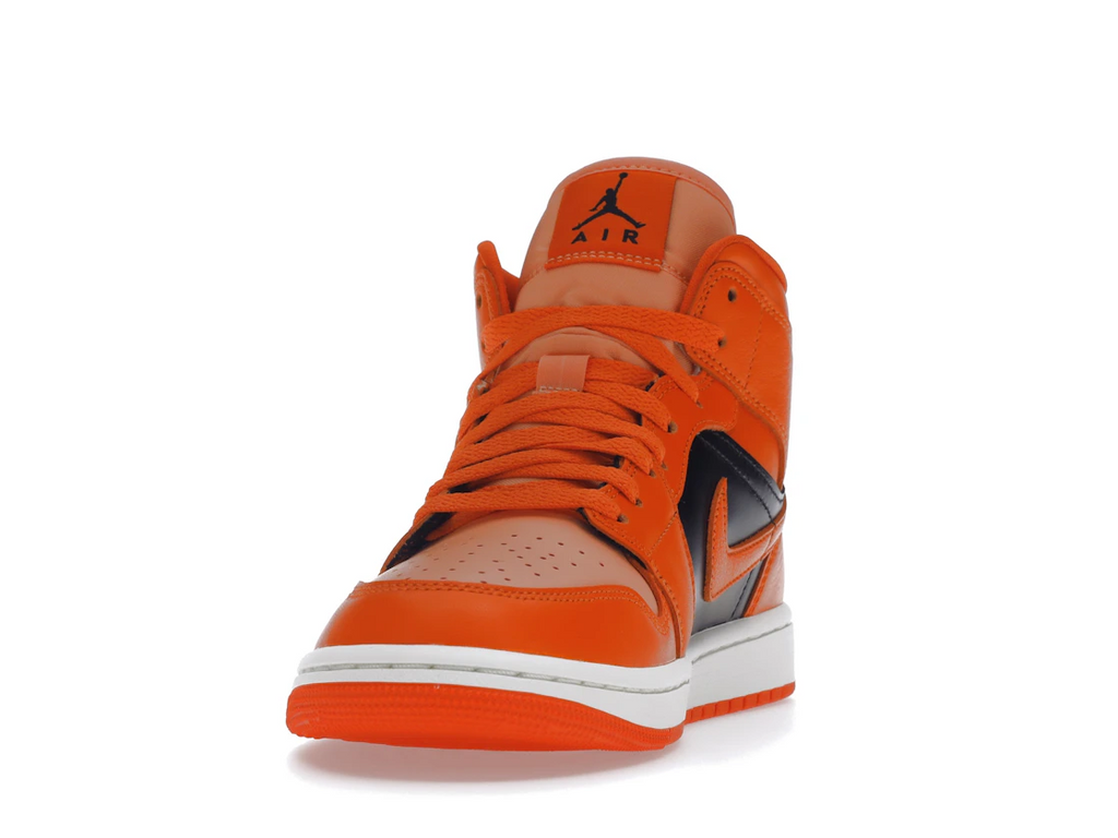 Air Jordan 1 Mid Orange Black (W)