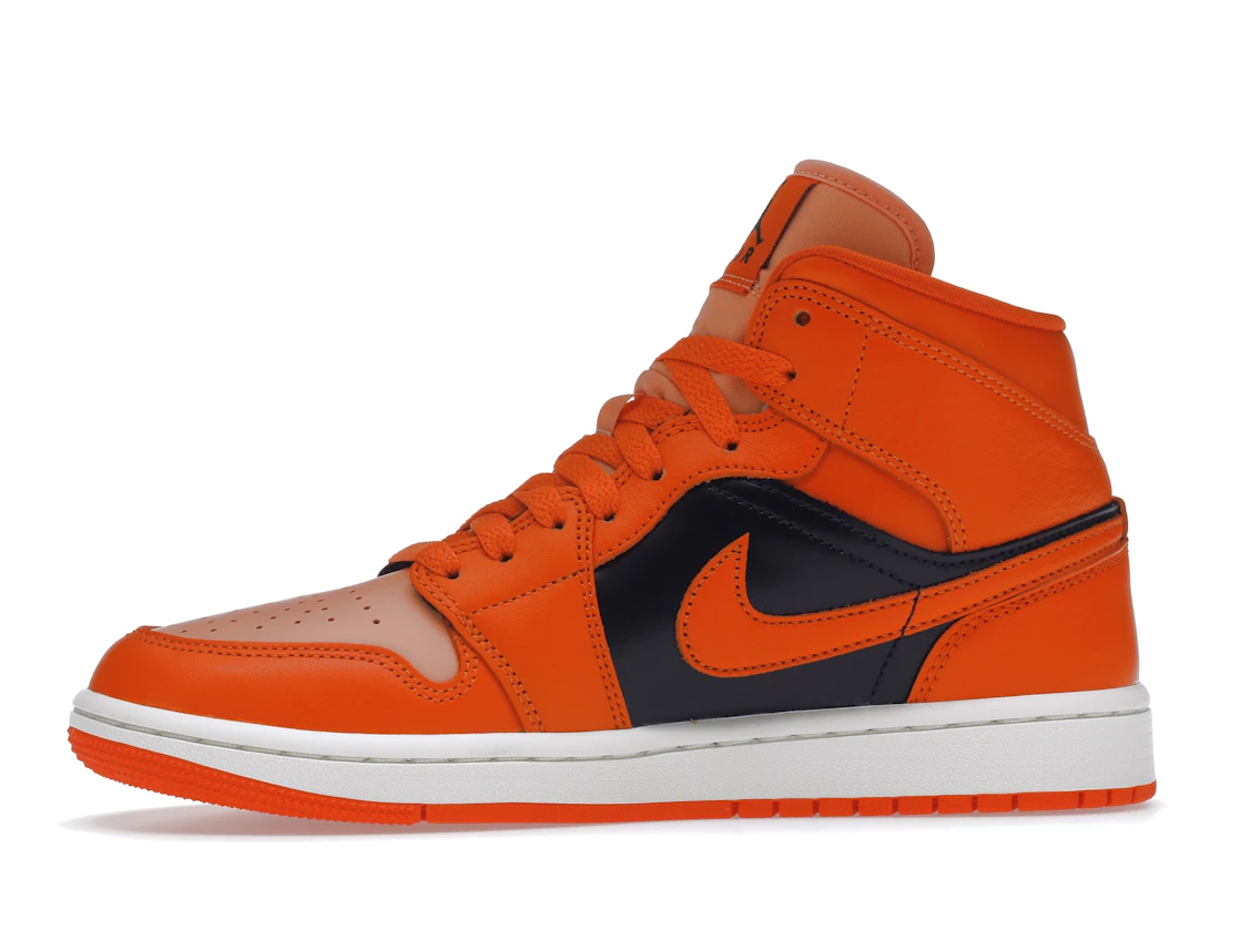 Air Jordan 1 Mid Orange Black (W)