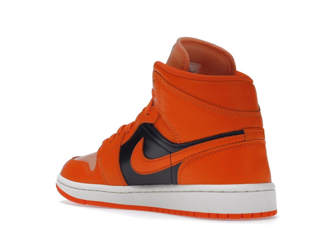 Air Jordan 1 Mid Orange Black (W)