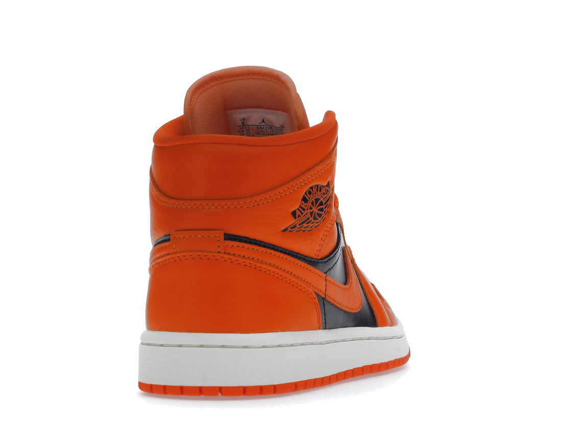 Air Jordan 1 Mid Orange Black (W)