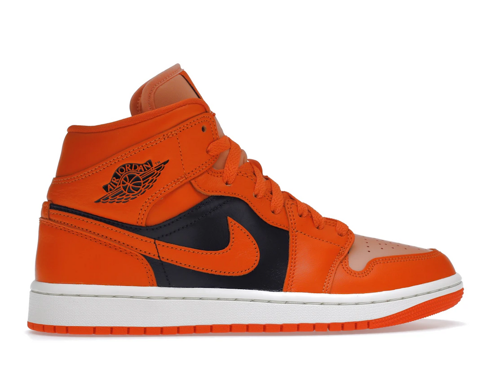 Air Jordan 1 Mid Orange Black (W)