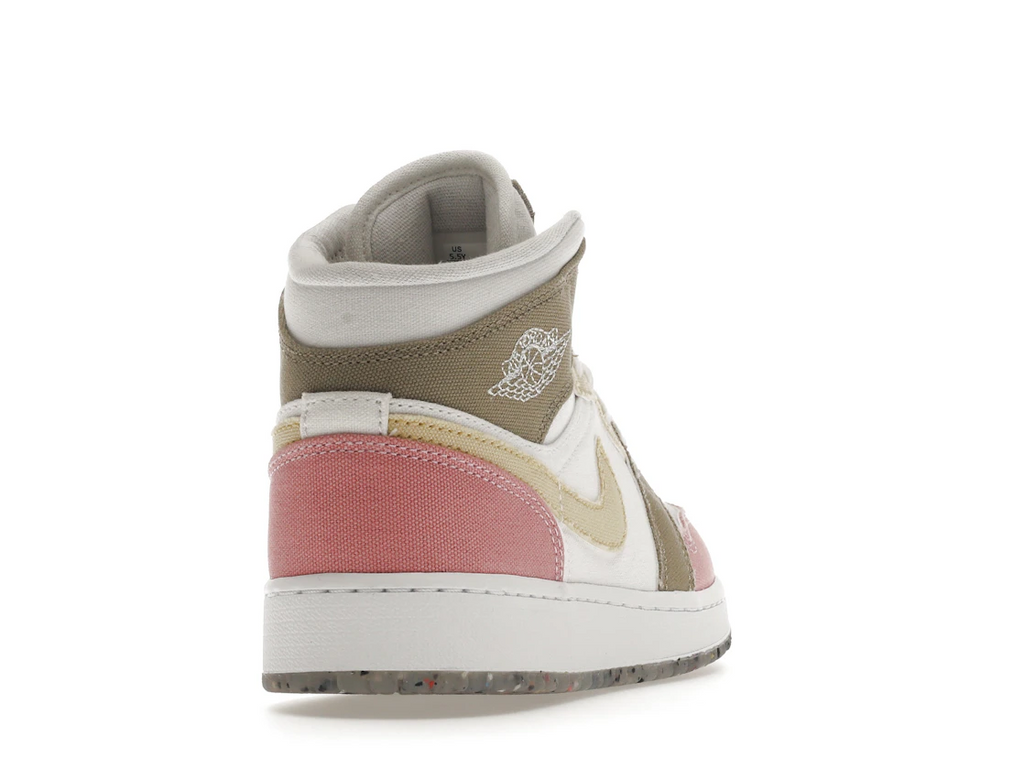 Jordan 1 Mid SE Pastel Vivid Green Grind (GS)