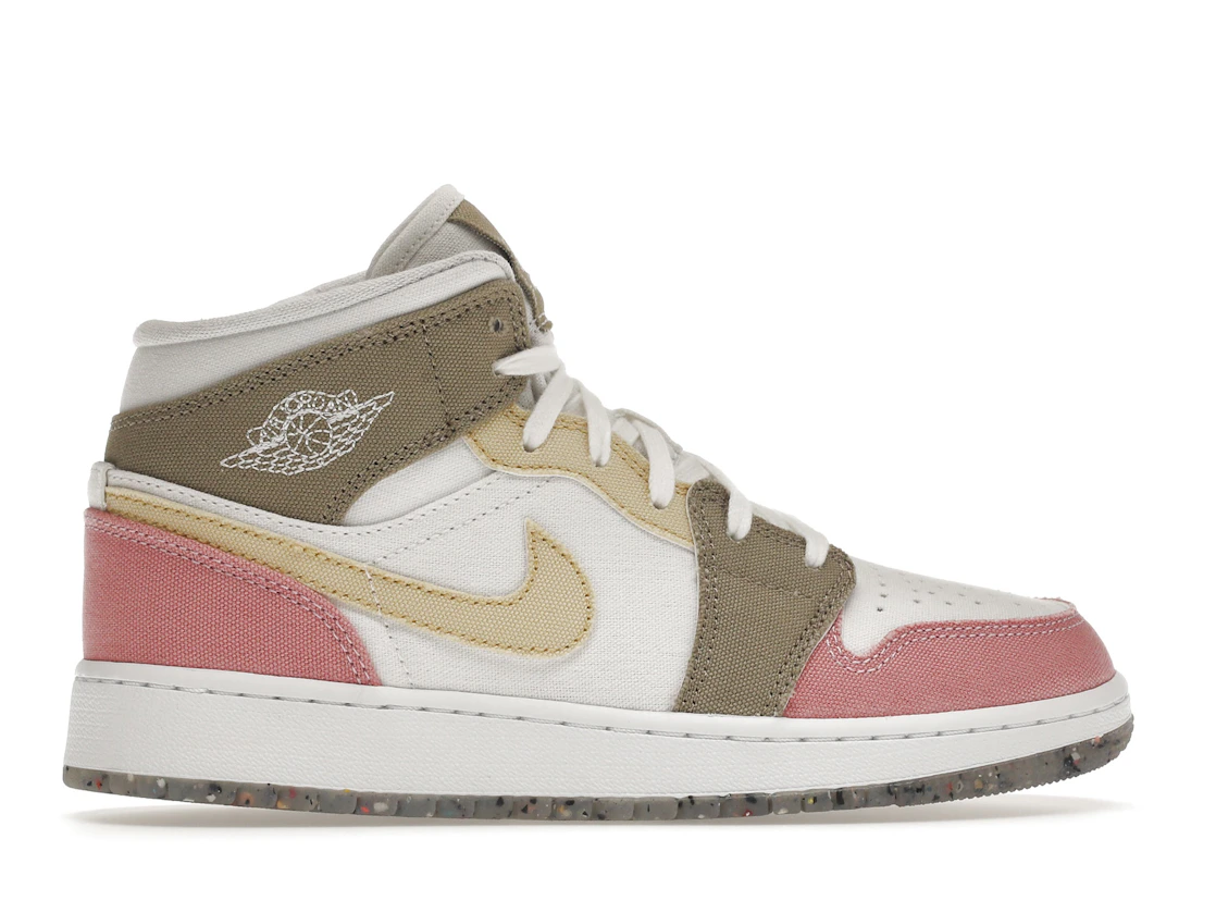 Jordan 1 Mid SE Pastel Vivid Green Grind (GS)
