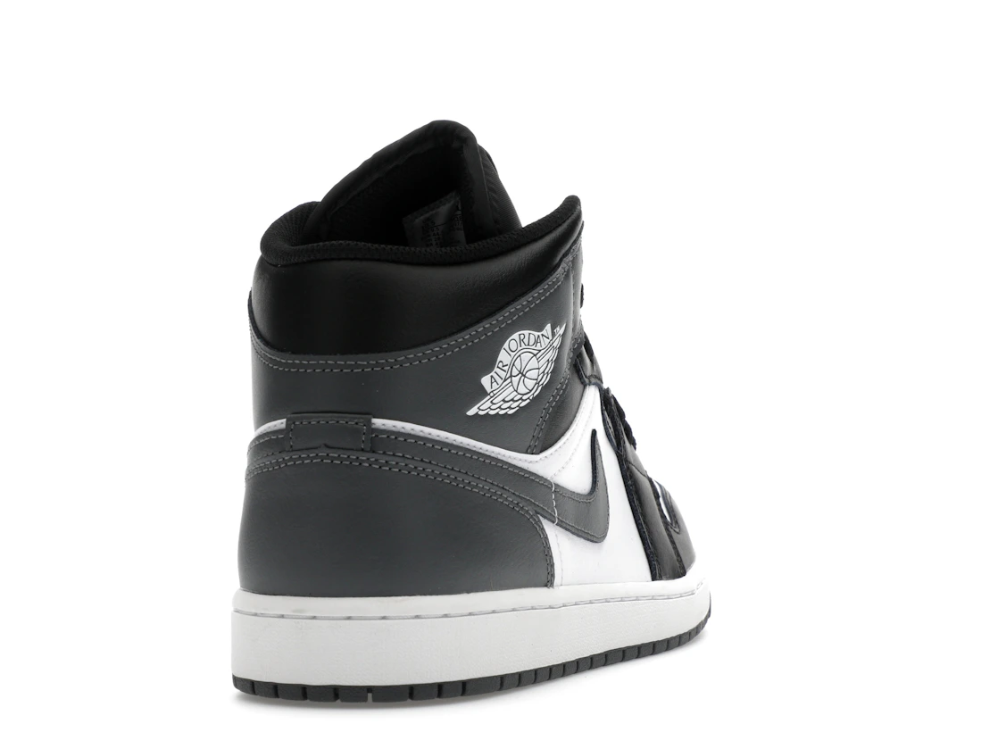Jordan 1 Mid Black White Iron Grey