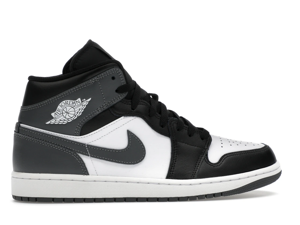 Jordan 1 Mid Black White Iron Grey