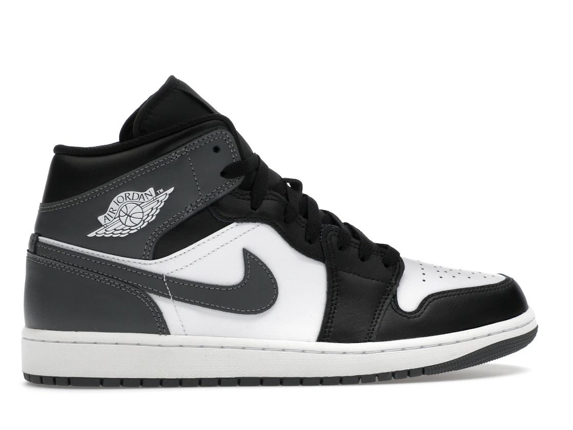 Jordan 1 Mid Black White Iron Grey