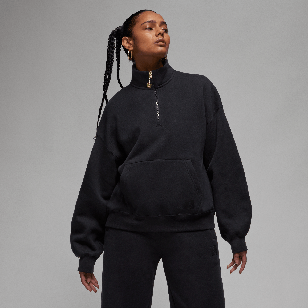 Jordan Flight Fleece Women's Quarter-Zip Top Black