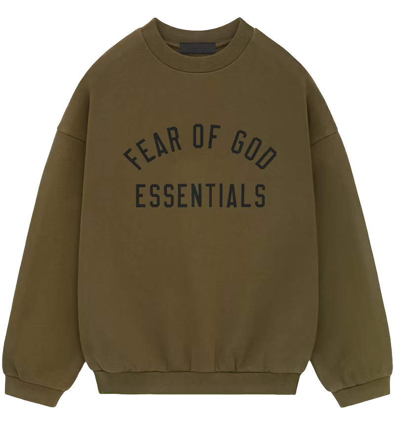 Fear of God Essentials Fleece Crewneck State (FW24) Olive