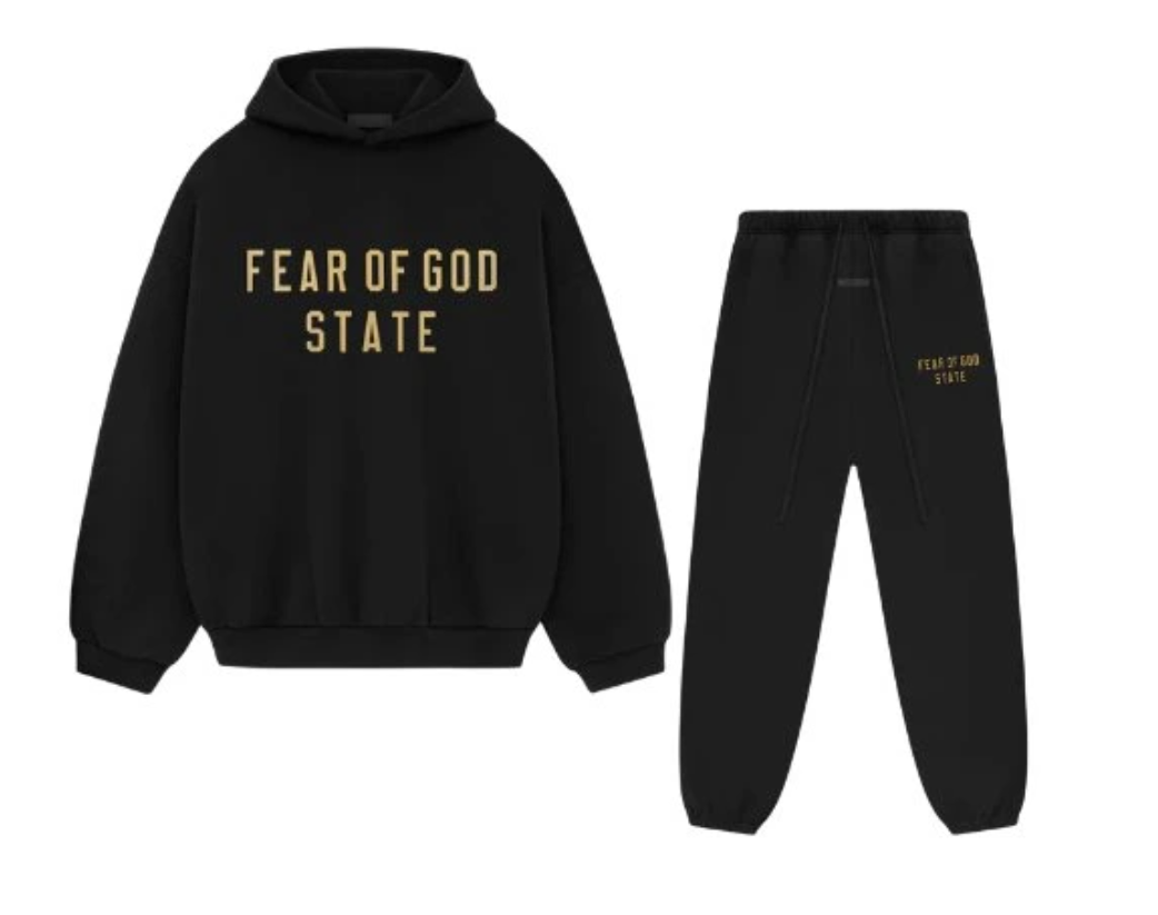 Fear of God Essentials FW24 Black Yellow State - Celý Set