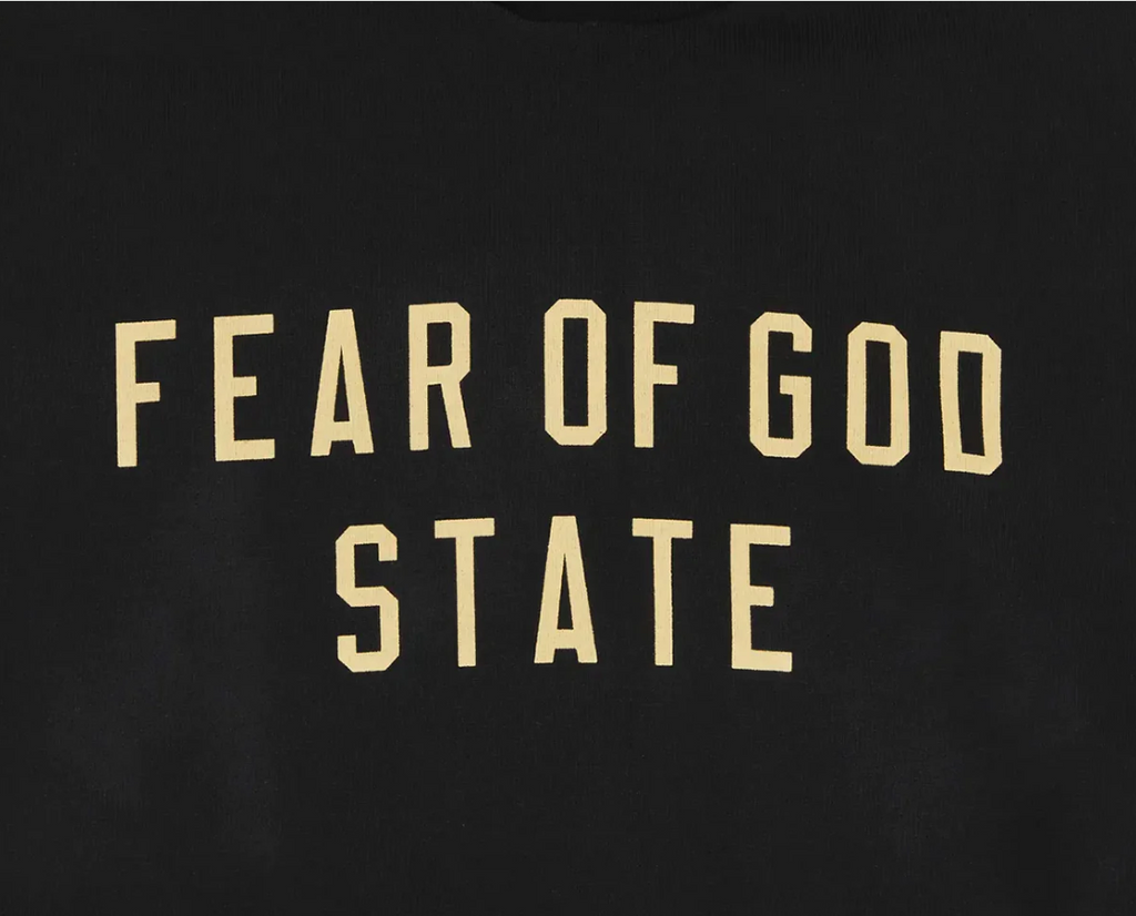 Fear of God Essentials Hoodie FW24 Black Yellow State