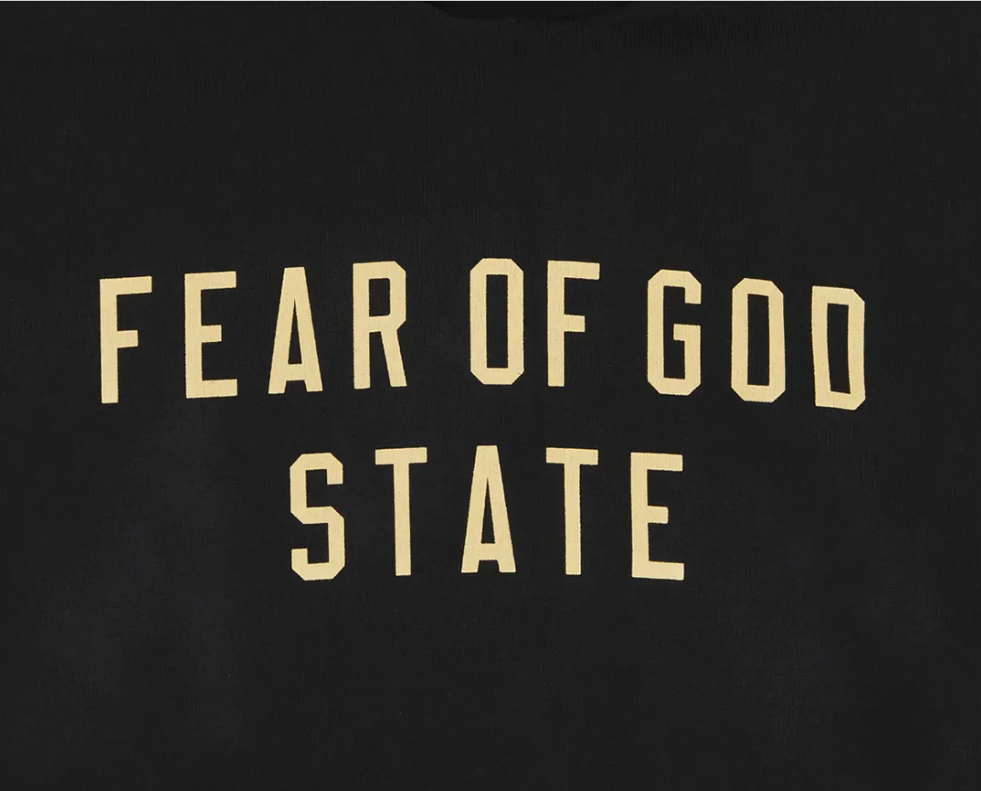 Fear of God Essentials Hoodie FW24 Black Yellow State