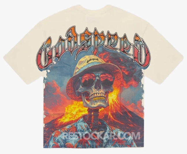 tričko Godspeed Natural Disaster Tee Bone INS-12922FB9E6 ADONIO