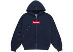 Supreme MM6 Maison Margiela Box Logo Zip Up Hooded Sweatshirt Navy ADONIO