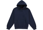 Supreme Satin Applique Hooded Sweatshirt (SS26) Washed Navy ADONIO