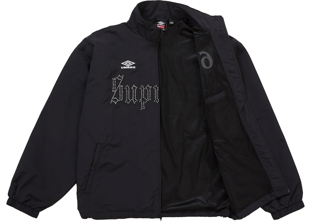 Supreme Umbro Rhinestone Track Jacket Black