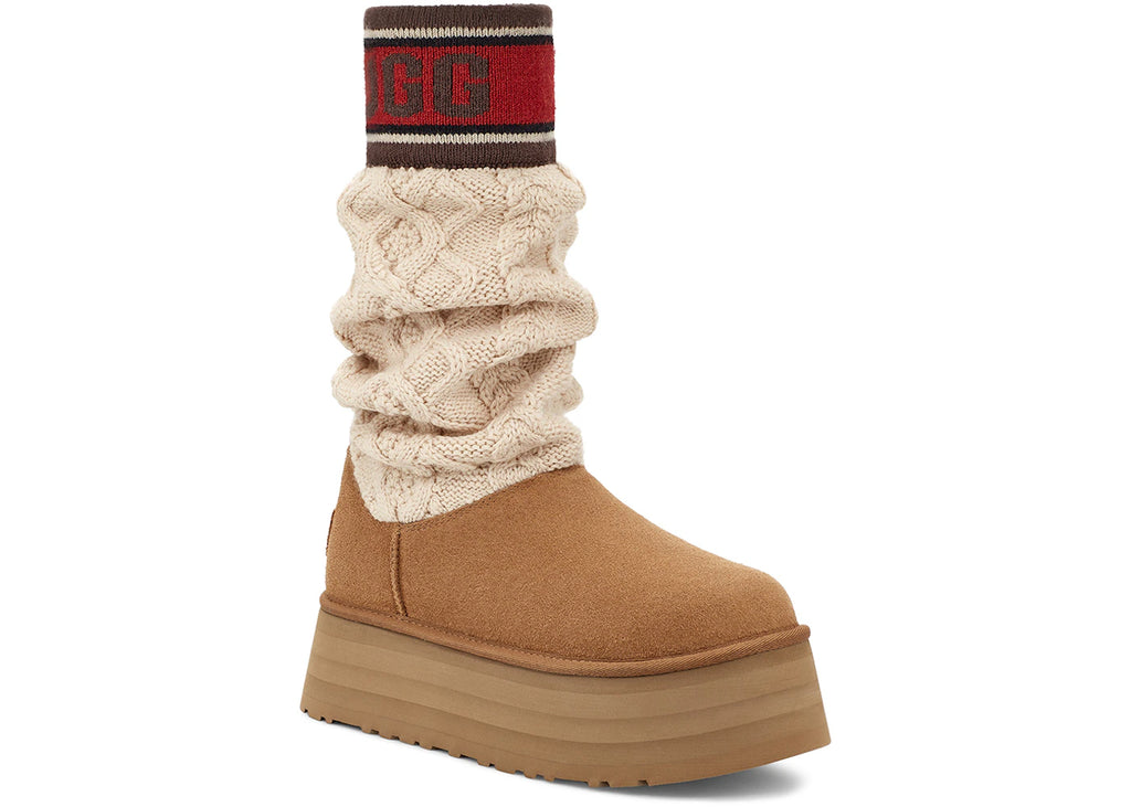 tenisky a boty UGG Classic Sweater Letter Boot Chestnut (W) 1144045-CHE ADONIO
