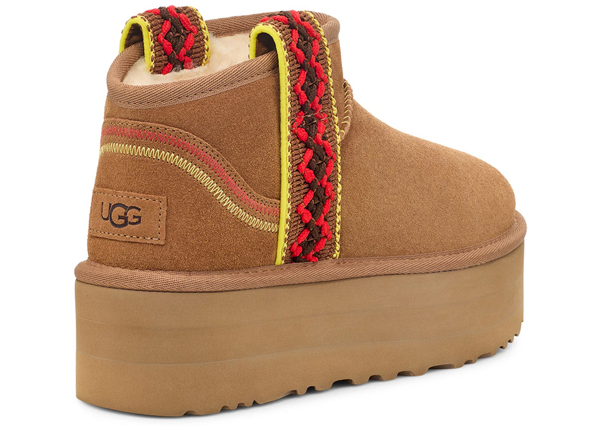 tenisky a boty UGG Classic Ultra Mini Braid Boot Chestnut (W) 1138491-CHE ADONIO