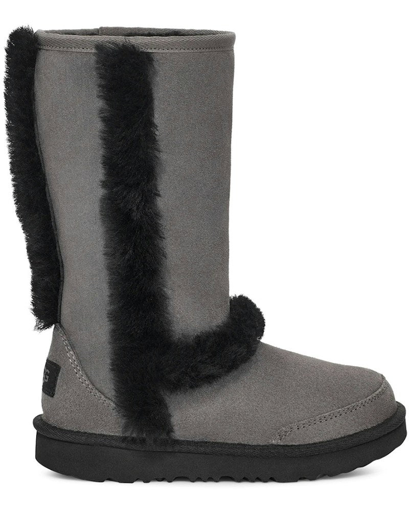 tenisky a boty UGG Sunburst Tall Boot Grey Black (Kids) 1143694K-GRB ADONIO