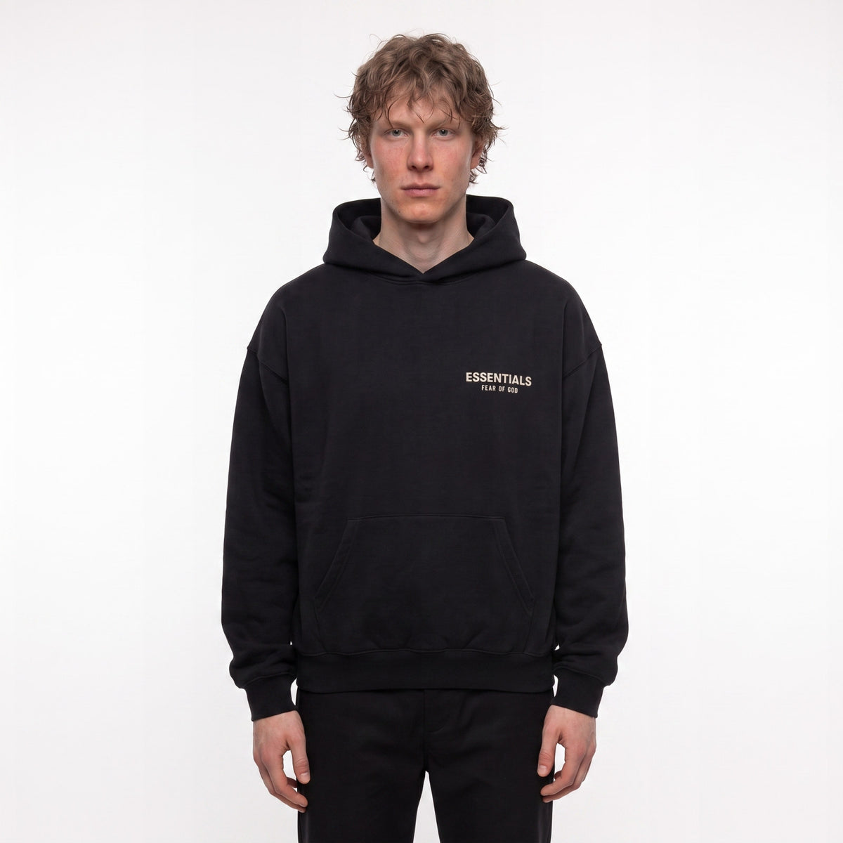 Fear of God Essentials S24 Fleece Hoodie Black 192HO246250F ADONIO