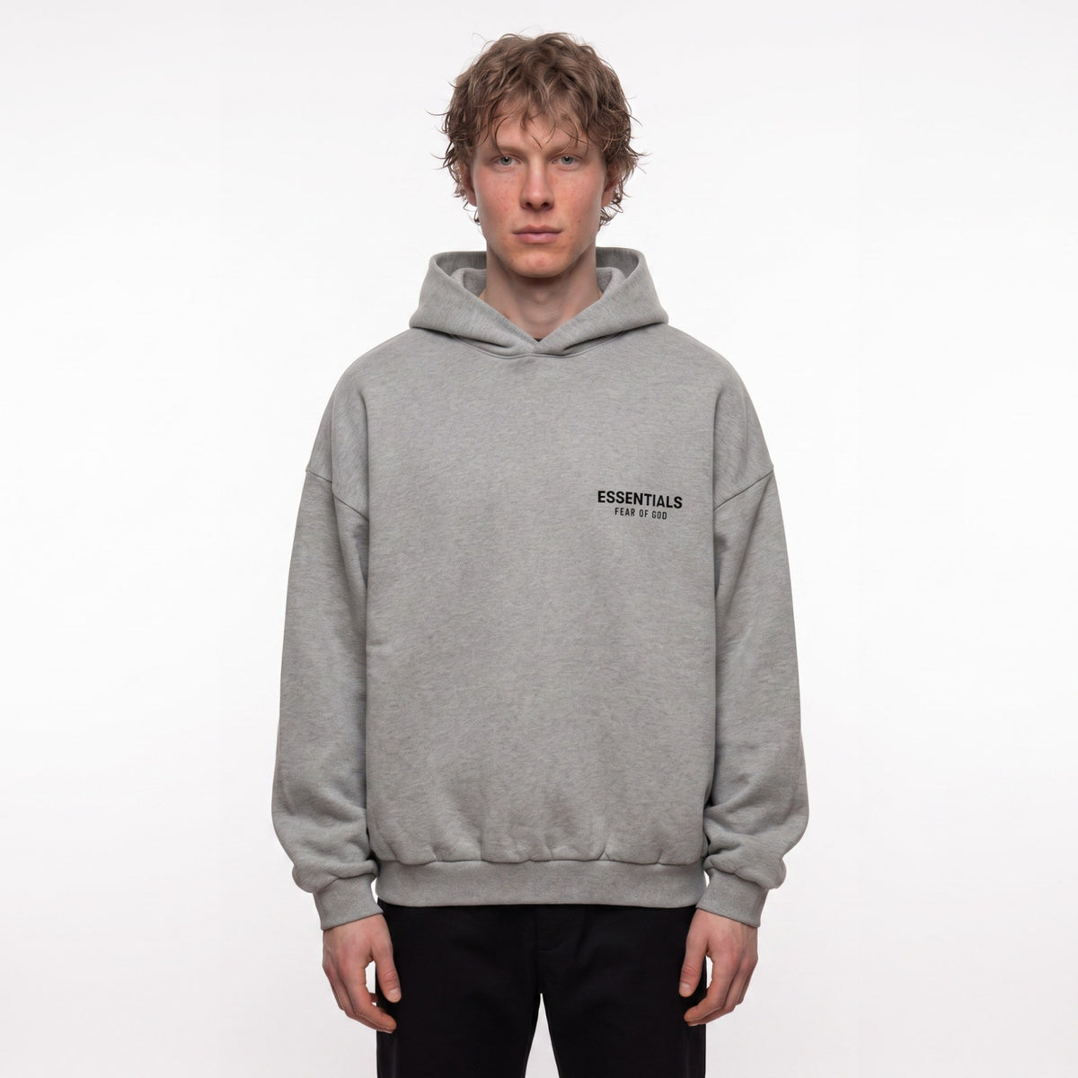 Fear of God Essentials S24 Fleece Hoodie Light Heather Grey 192HO246258F ADONIO