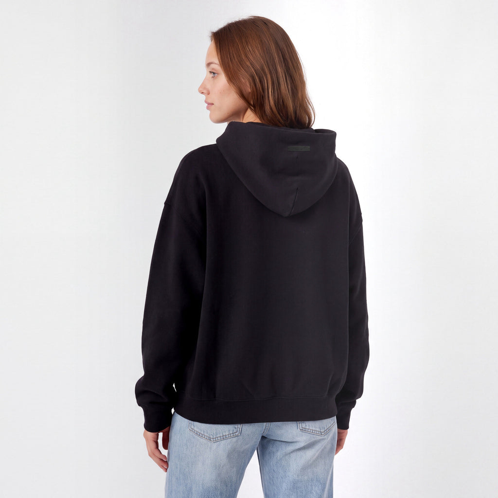 Fear of God Essentials Hoodie FW24 Black Yellow State ADONIO