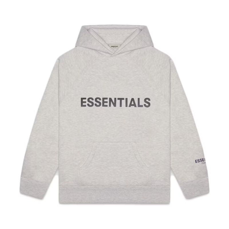 Fear of God Essentials Hoodie Applique (FW20) Heather Oatmeal