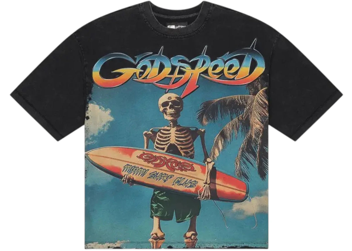 tričko Godspeed Miami Surf Club Tee Black ADONIO