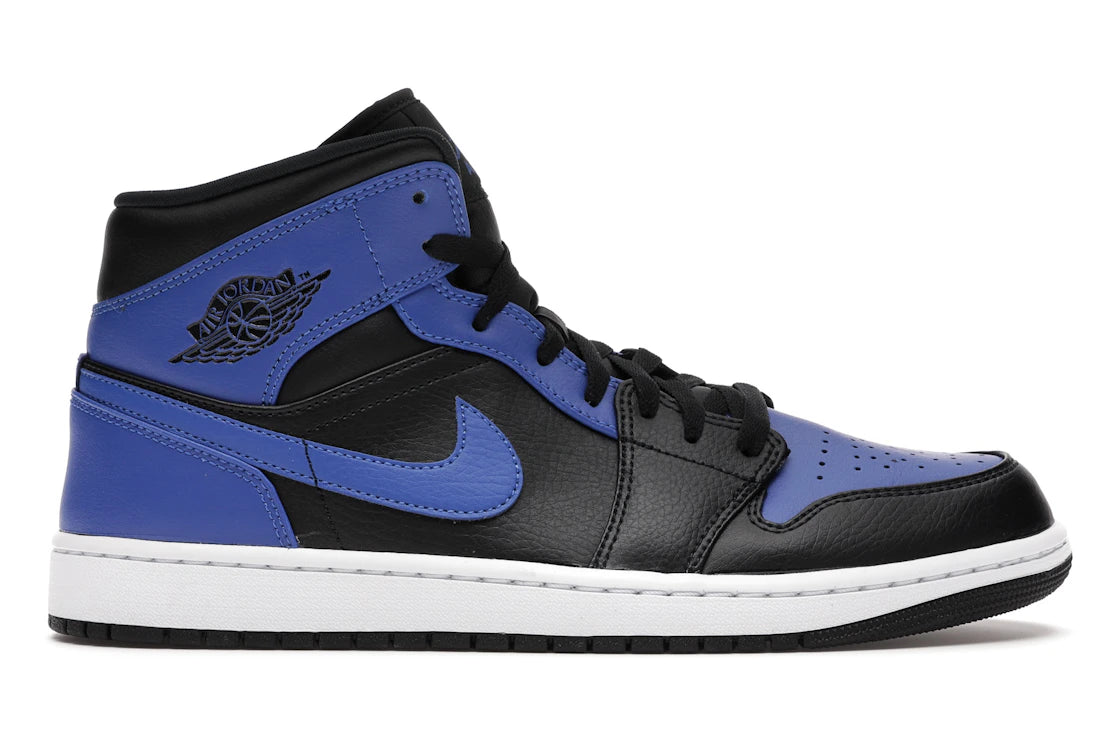 tenisky a boty Jordan 1 Mid Hyper Royal Tumbled Leather 554724-077 ADONIO