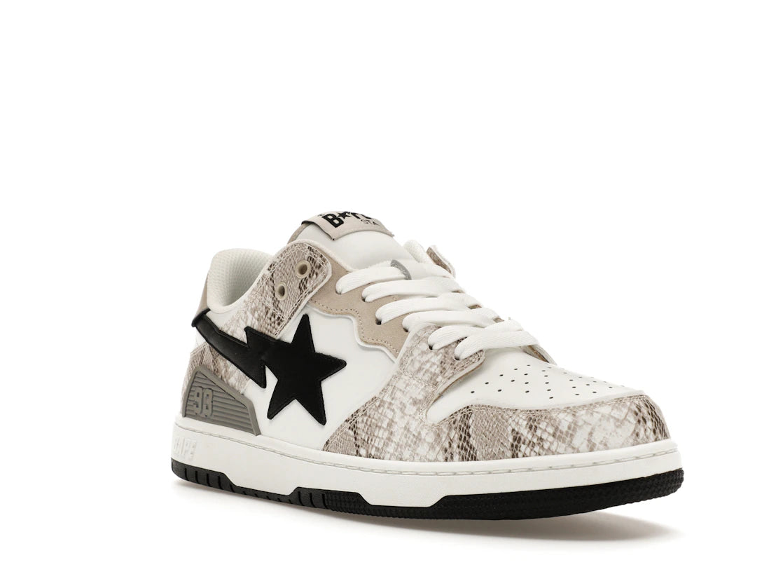 A Bathing Ape Sk8 Sta #1 Beige Snakeskin