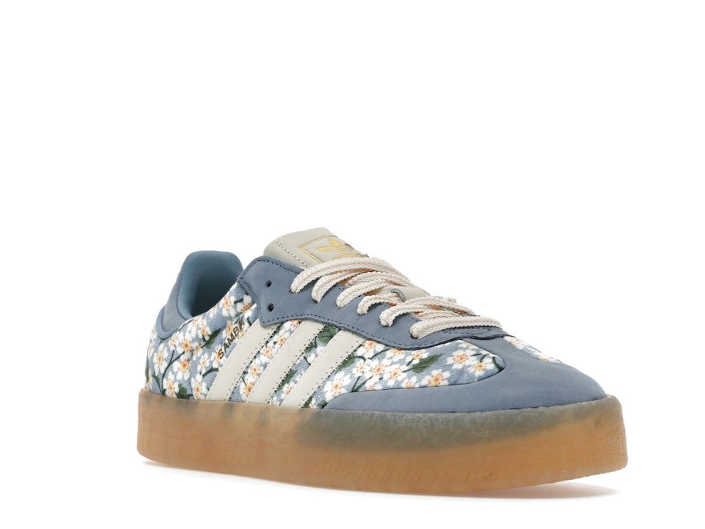 adidas Sambae Liberty London Floral Embroidery Blue Cream White (W)