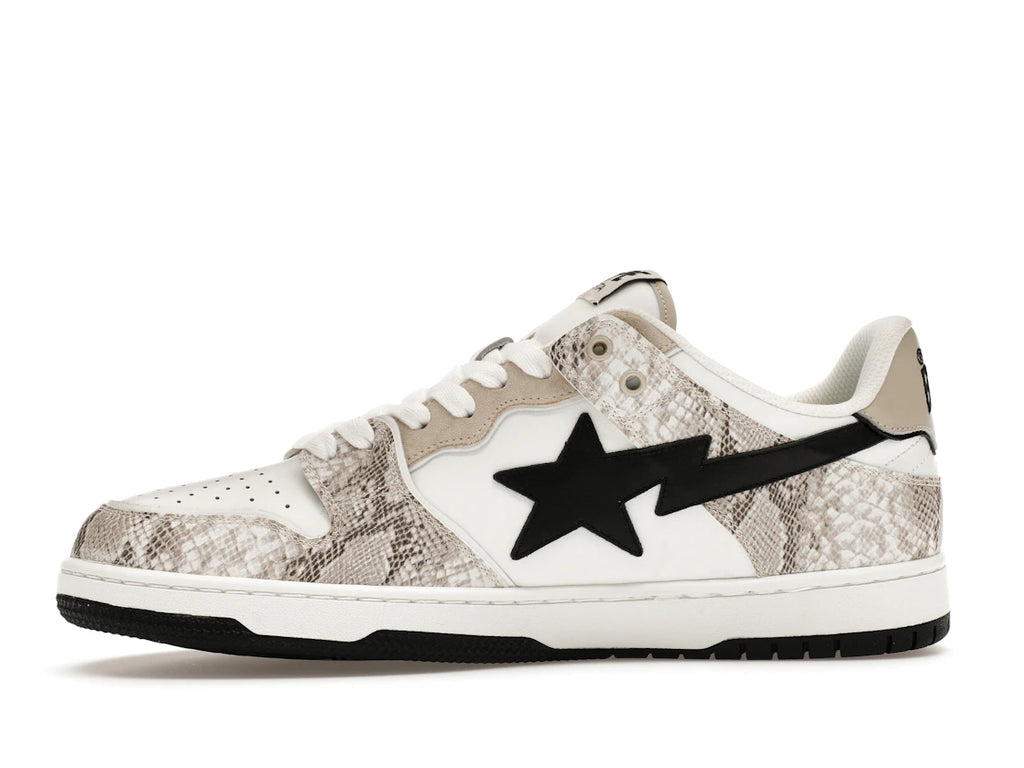 A Bathing Ape Sk8 Sta #1 Beige Snakeskin