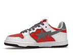A Bathing Ape Bape SK8 Sta White Red
