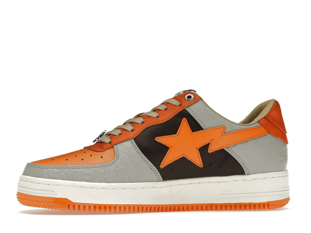 A Bathing Ape Bape Sta Low Grey Orange