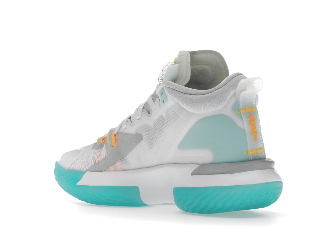 Jordan Zion 1 White Dynamic Turquoise