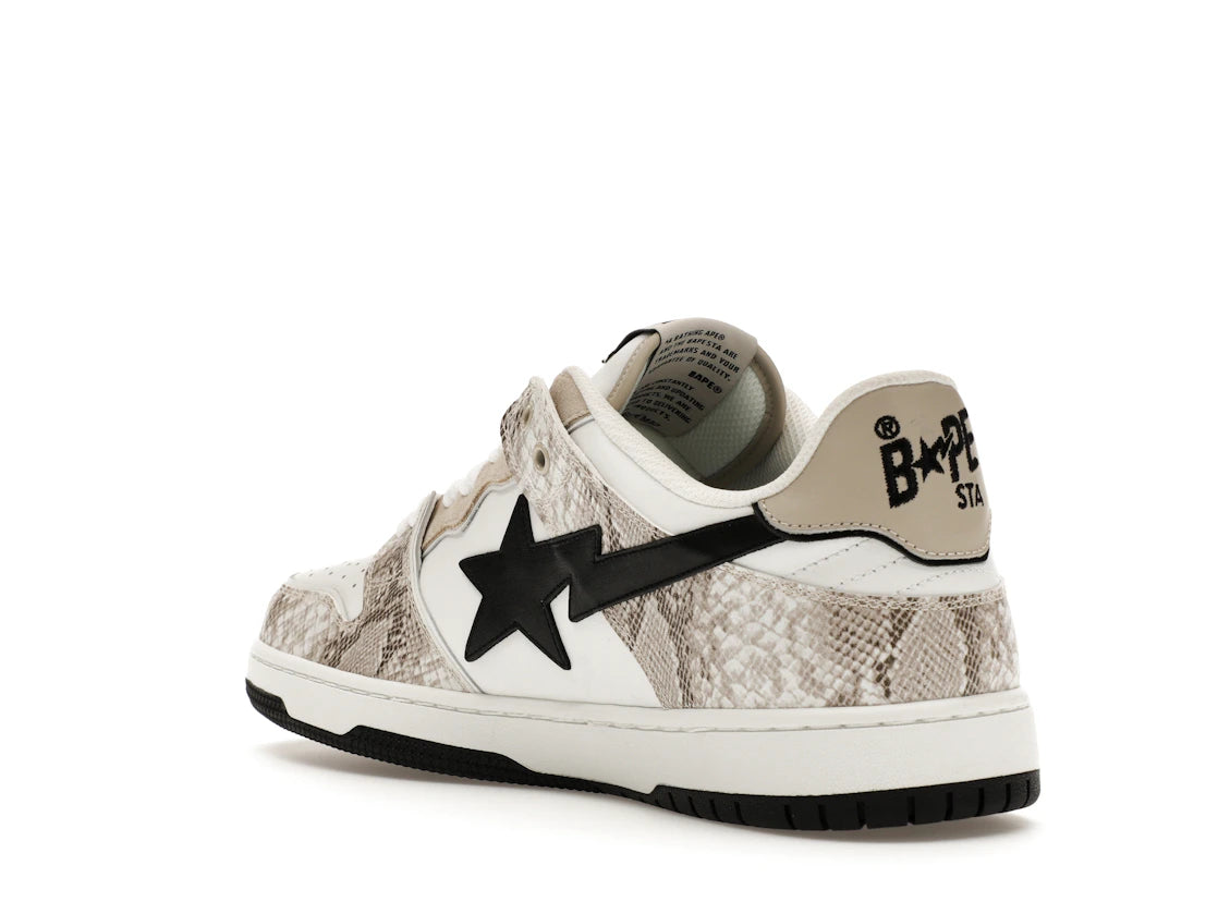 A Bathing Ape Sk8 Sta #1 Beige Snakeskin