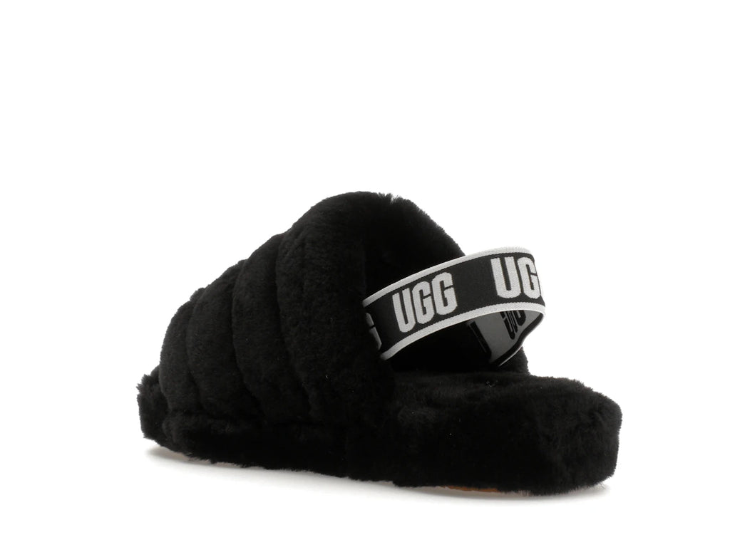 tenisky a boty UGG Fluff Yeah Slide Black (Kids) 1098494K-BLK ADONIO